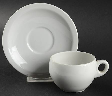 BAW1 Flat Demitasse Cup & Saucer Set