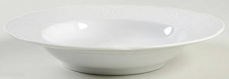 Mozart White Large Rim Soup Bowl