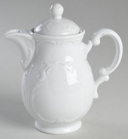 Mozart White Mini Coffee Pot & Lid