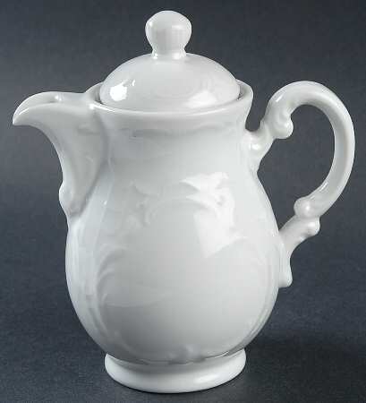 Mozart White Creamer & Lid