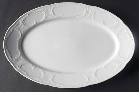 Mozart White 14" Oval Serving Platter
