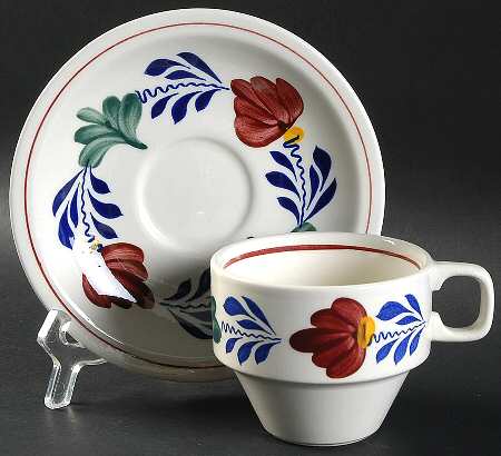 Boerenbont Flat Cup & Saucer Set