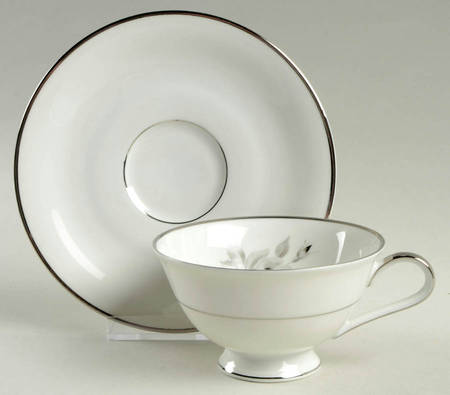Blush Rose Footed Cup & Saucer Set