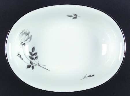 Midnight Rose 10" Oval Vegetable Bowl