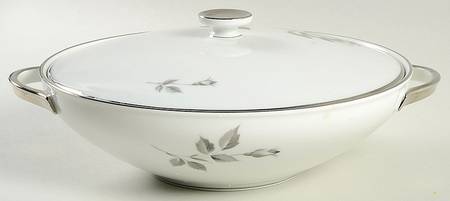 Midnight Rose Round Covered Vegetable