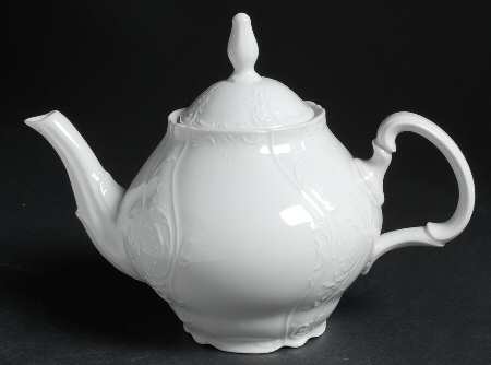 Bernadotte White-No Trim Teapot & Lid