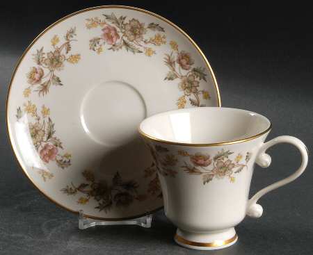 Autumn Footed Cup & Saucer Set