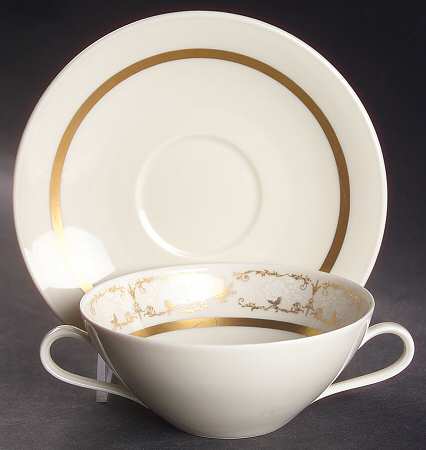 Bridget Flat Cream Soup Bowl & Saucer Set