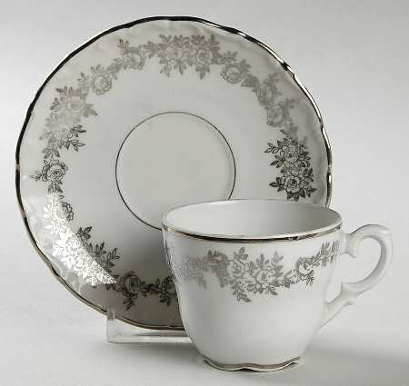 Corsage Flat Demitasse Cup & Saucer Set