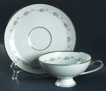 First Love (Rim) Footed Cup & Saucer Set