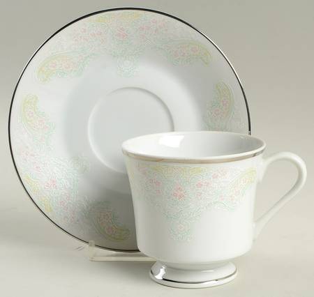 Monica Footed Cup & Saucer Set