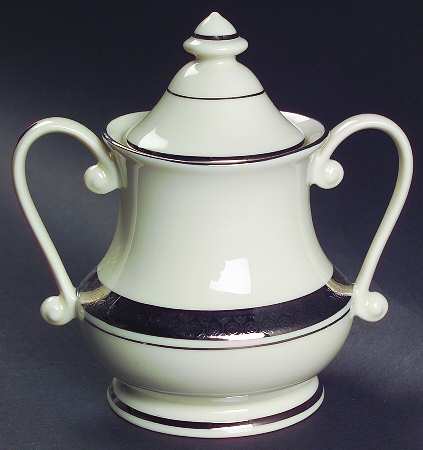 Renee (Platinum) Sugar Bowl & Lid