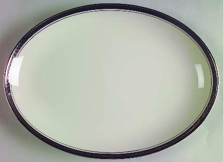 Renee (Platinum) 12" Oval Serving Platter