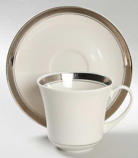 Renee (Platinum) Flat Cup & Saucer Set