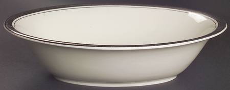Renee (Platinum) 9" Oval Vegetable Bowl