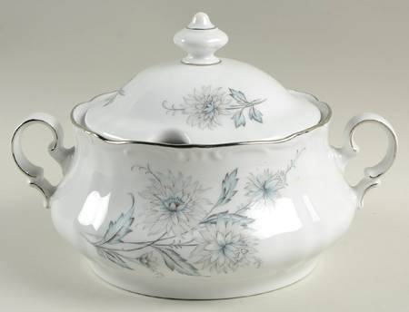 Summertime (1 Large Floral Spray) Round Covered Vegetable