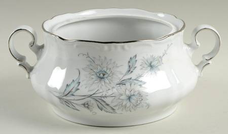 Summertime (1 Large Floral Spray) Round Vegetable No Lid