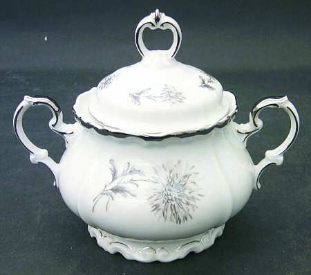 Summertime (1 Large Floral Spray) Sugar Bowl & Lid