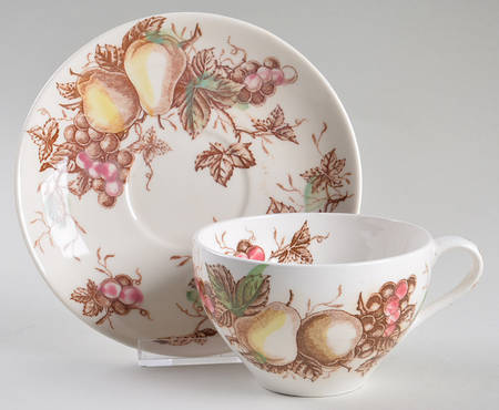 Fruit Festival Flat Cup & Saucer Set