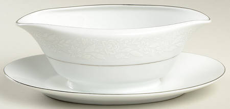 Anita Gravy Boat with Attached Underplate