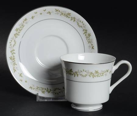 June Bride Footed Cup & Saucer Set