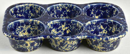 Agate Blue Muffin Pan (Holds 6 Muffins)
