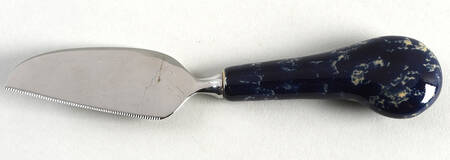 Agate Blue Cheese Knife with Stainless Blade