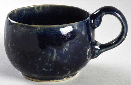 Agate Blue Flat Cup (Has No Saucer) by Bennington Potters