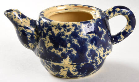 Agate Blue Tea for 1-Individual Teapot No Lid