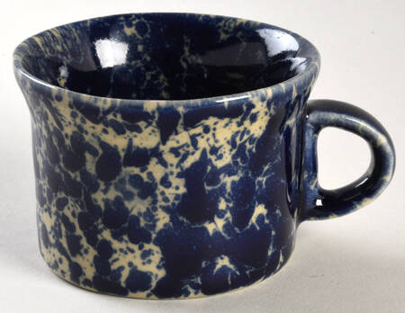 Agate Blue Flat Cup