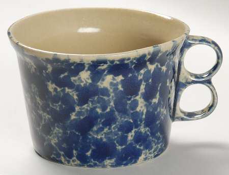 Agate Blue Double Finger Mug