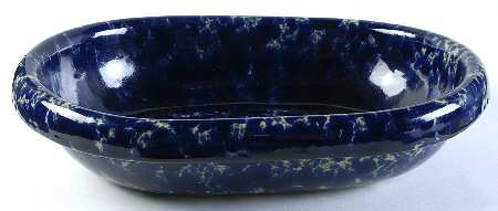 Agate Blue 15" Oval Baker