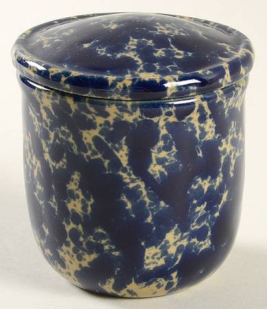 Agate Blue Sugar Bowl & Lid