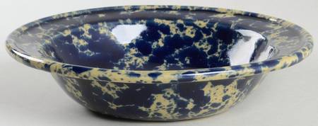 Agate Blue Rim Soup Bowl by Bennington Potters