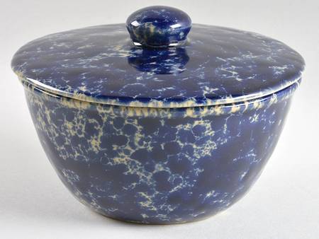 Agate Blue Butter Tub & Lid