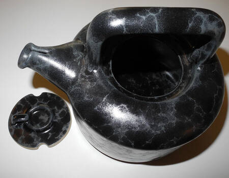 Agate Black Slate Teapot & Lid