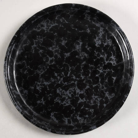 Agate Black Slate Coupe Dinner Plate