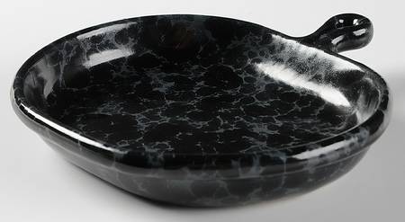 Agate Black Slate Brie Handled Serving Plate
