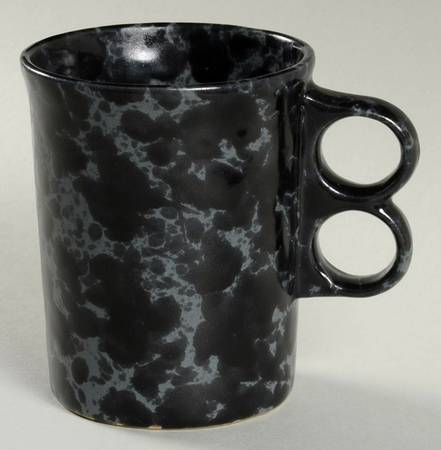 Agate Black Slate Double Finger Mug