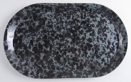 Agate Black Slate 17" Oval Serving Platter