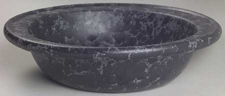 Agate Black Slate 10" Round Vegetable Bowl