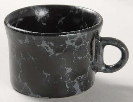 Agate Black Slate Flat Demitasse Cup