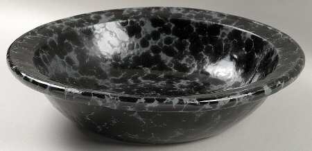 Agate Black Slate 12" Large Salad Serving Bowl