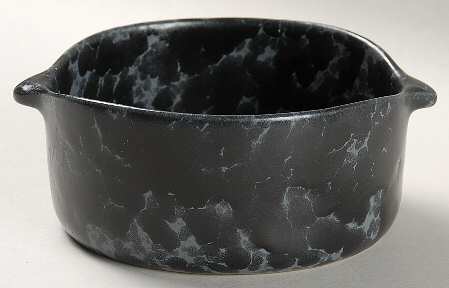 Agate Black Slate Lugged Soup Bowl