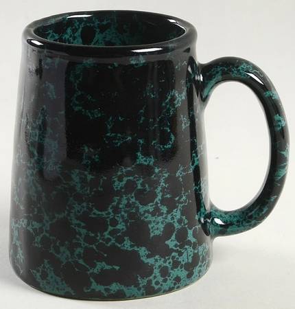 Agate Black and Green Tankard by Bennington Potters