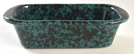 Agate Black and Green Loaf Pan