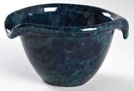 Agate Black and Green Batter Bowl
