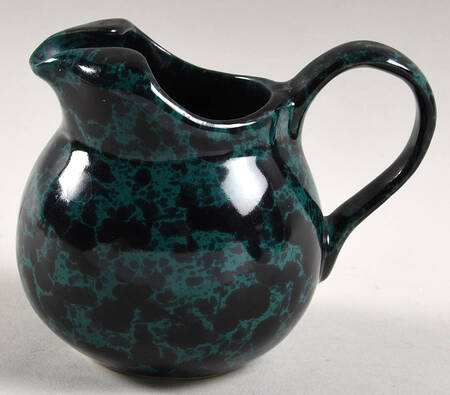 Agate Black and Green Creamer