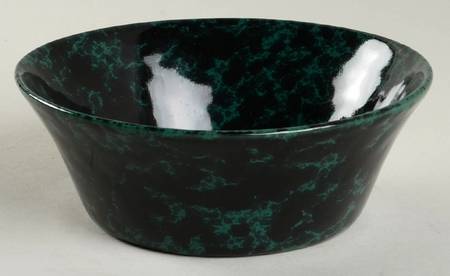 Agate Black and Green Coupe Cereal Bowl