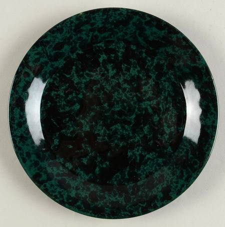 Agate Black and Green Bread & Butter Plate by Bennington Potters